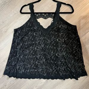 Black lace tank